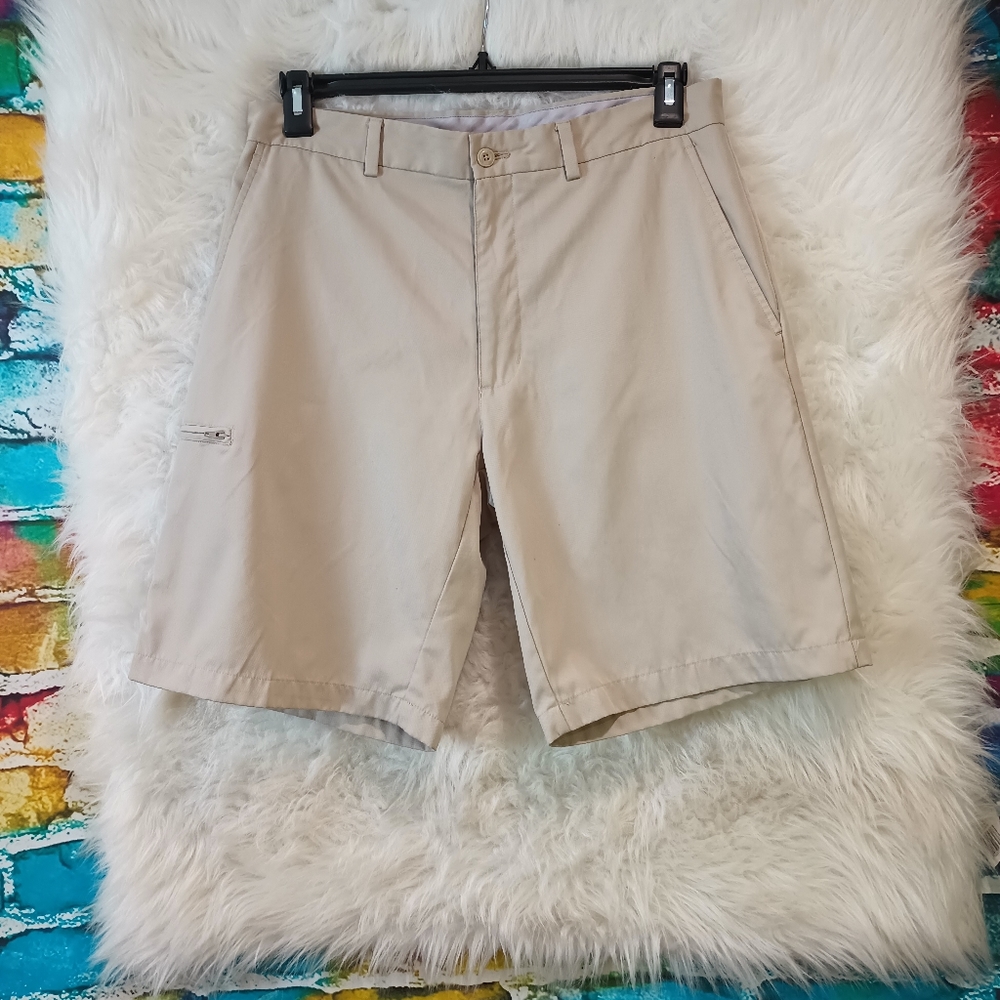 Champions Tour Khaki Golf Shorts Size 32 - Picture 3 of 12